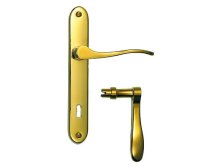 Kování interiérové SILUET klika/klika 72 mm klíč titan zlatý TZ (R SILU7KTZ)