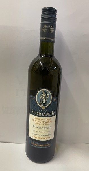 Víno Tramín červený 2022 jakostní polosladké, 0,75 l, č. š. 2822, alk.11,5%