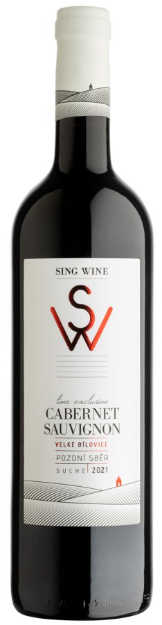 Víno Cabernet Sauvignon 2021 PS suché, 0.75 l č.š. 40-21 alk.13% - Víno tiché Tiché Červené