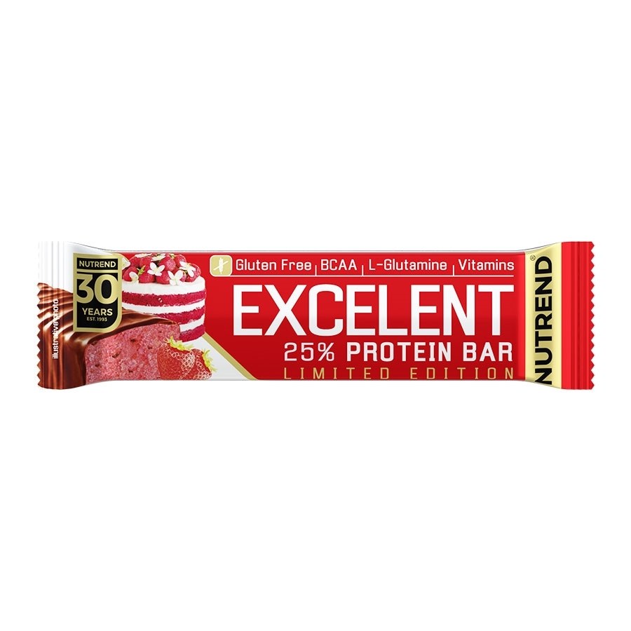 Tyčinka Excelent protein, jahodový dort 85 g