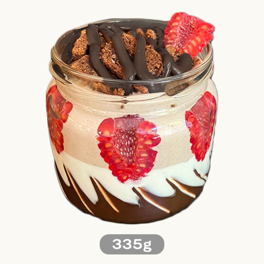 Jogurt hotový Brownie 335 g (čokoláda, maliny, pekany a brownies) - Delikatesy, dárky Delikatesy