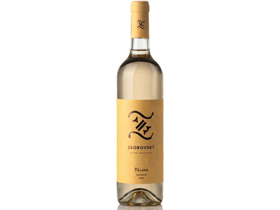 Víno Pálava 2022 jakostní polosuché, 0,187 l č. š. 2422, alk.13,5 % - Víno tiché Tiché Bílé