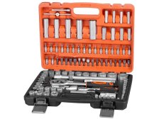 Sada nářadí Strend Pro S210, 108 dílná, v kufru, 1/4"+1/2"