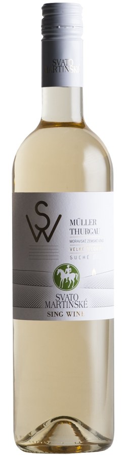 Víno Svatomartinské Muller Thurgau 2023 MZV suché č. š.05-23 0,75l, alk. 12% - Víno tiché Tiché Bílé