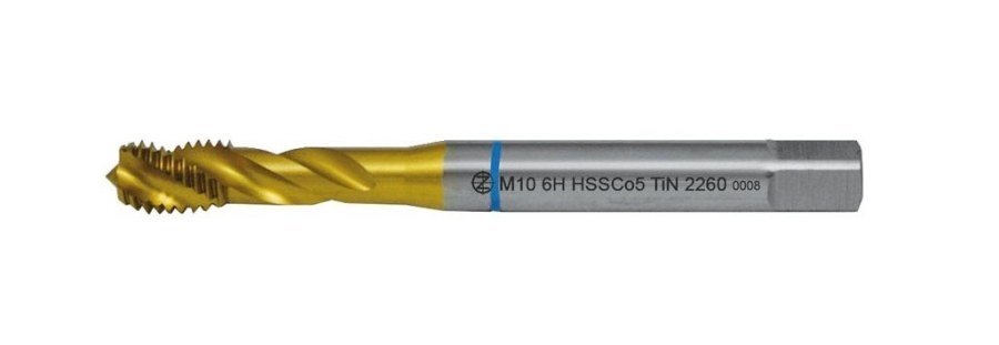 Závitník strojní M4x0,7 ISO2 HSSCo5 TiN DIN 371 RSP35