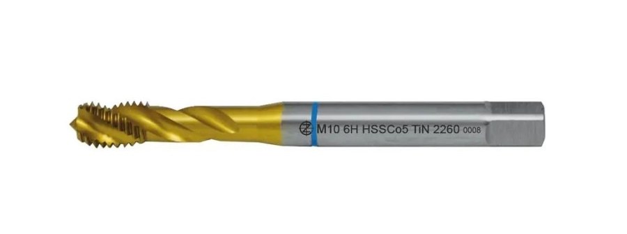 Závitník strojní M6x1 ISO2 HSSCo5 TiN DIN 371 RSP35