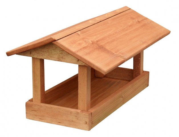Krmítko dřevěné č.18 24 x 40 x 20 cm hnědé - Vybavení pro dům a domácnost Nábytek zahradní, květináče, truhlík