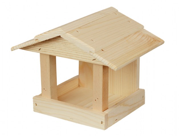 Krmítko dřevěné č.5 24x19x19cm přírodní - Vybavení pro dům a domácnost Nábytek zahradní, květináče, truhlík