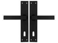 Kování dveřní 26101 klika/klika 90 mm klíč hliník černá mat blistr ESO