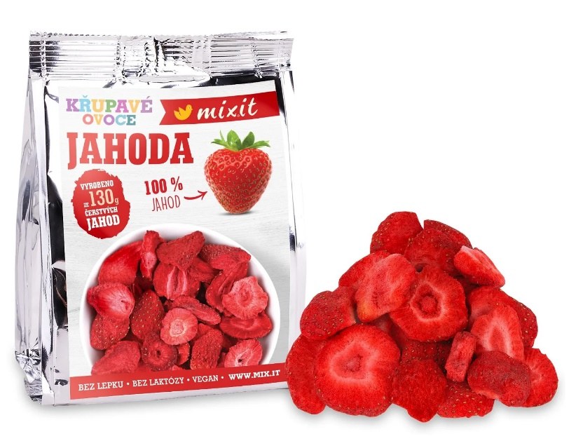 Jahody mrazem sušené 13 g MIXIT (křupavé ovoce do kapsy) - Delikatesy, dárky Delikatesy