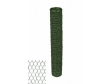 Pletivo chovatelské 6-ti hranné, oko 13 mm, výška 100cm PVC zelená 6005, 25m