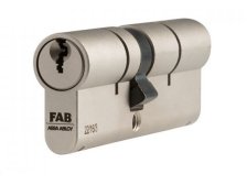Vložka bezpečnostní FAB 3.00/BDPNs 40+45 5 klíčů s prostupovou spojkou nikl satén