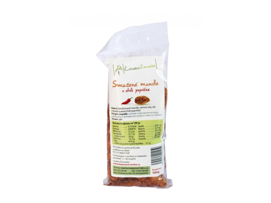 Mandle smažené v chilli papričce 100 g - Delikatesy, dárky Delikatesy