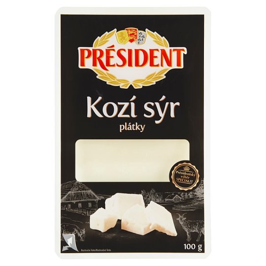 Sýr kozí PRÉSIDENT plátky 100 g - Delikatesy, dárky Ostatní delikatesy