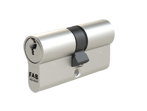 Vložka bezpečnostní FAB 3.00/BDPNs 40+55 5 klíčů s prostupovou spojkou nikl satén