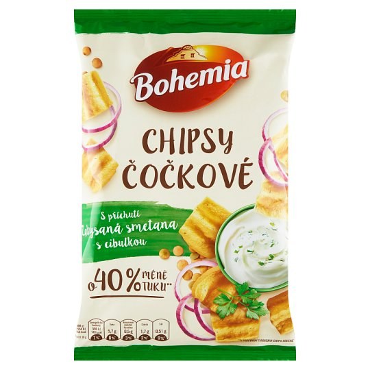 Chips Bohemia čočka + zakysaná smetana s cibulkou 65 g - Delikatesy, dárky Delikatesy