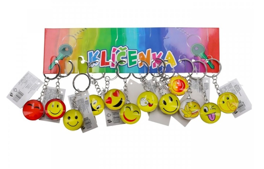 Přívěsek smile oboustranné sklo - Vybavení pro dům a domácnost Přívěsky, klíčenky, rozlišovače