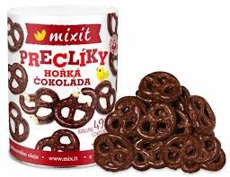 Preclíky solené v hořké čokoládě 250 g MIXIT - Delikatesy, dárky Delikatesy
