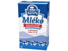 Mléko trvanlivé polotučné 1,5% 1l KUNÍN