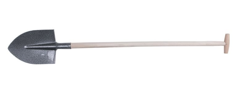 Rýč špičatý kladívkový lak 22 x 30 cm s násadou T 90 cm