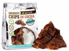 Chipsy pražené kokosové s kakaovým práškem 60 g MIXIT (kokosové chipsy do kapsy)