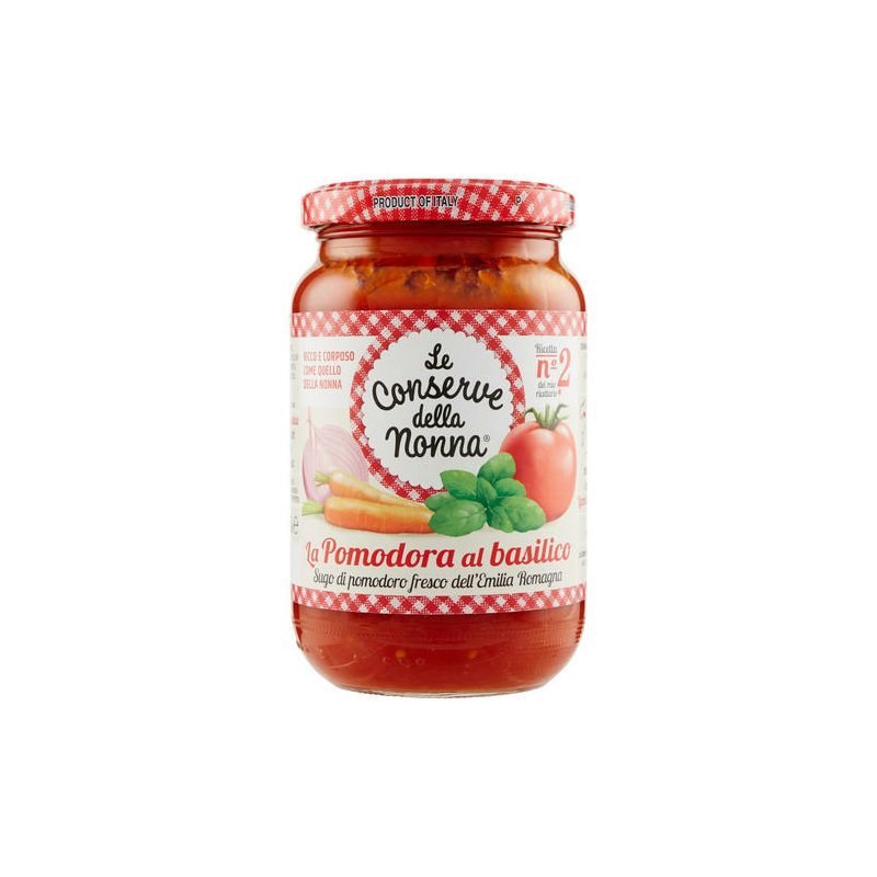 Omáčka rajčatová s bazalkou 350g  Conserve della Nonna