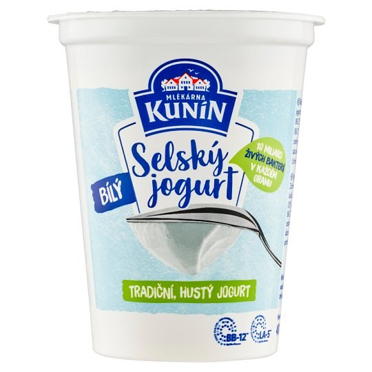 Jogurt selský bílý 400 g KUNÍN - Delikatesy, dárky Ostatní
