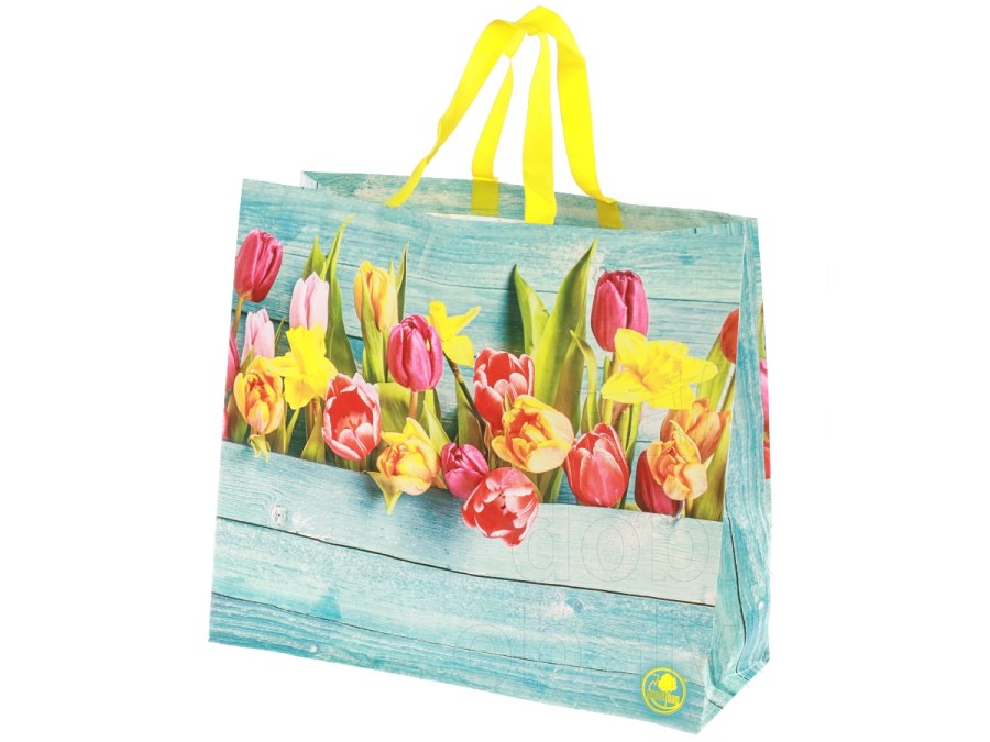 Taška ekologická tulipány 45x40x18 cm - Vybavení pro dům a domácnost Doplňky a pomůcky kuchyňské, bytové