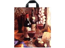 Taška igelitová víno/sýry 42x48 cm
