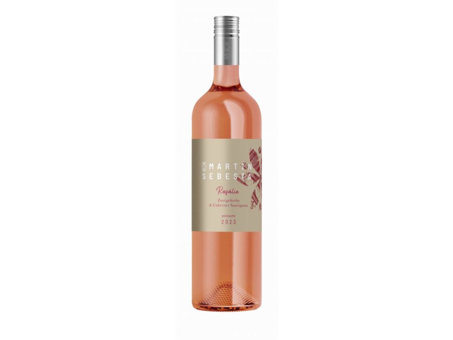 Víno Rosálie-rosé (ZW+CSg) 2023 polosuché, 0,75 l alk. 11,5%, č.š. 2/23 - Víno tiché Tiché Růžové