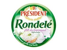 Sýr PRÉSIDENT Rondelé s česnekem a bylinkami 100 g