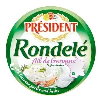 Sýr PRÉSIDENT Rondelé s česnekem a bylinkami 100 g - Delikatesy, dárky Ostatní delikatesy