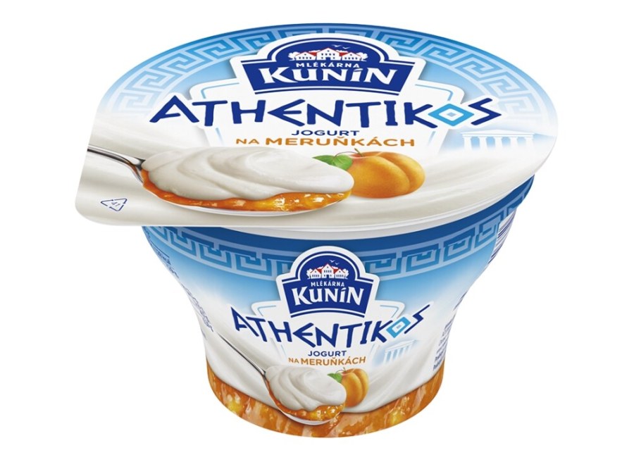 Jogurt řeckého typu Athentikos meruňka 140 g KUNÍN