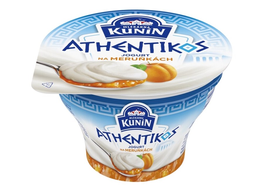 Jogurt řeckého typu Athentikos meruňka 140 g KUNÍN - Delikatesy, dárky Ostatní delikatesy