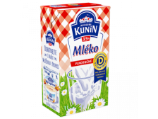 Mléko trvanlivé plnotučné 3,5% obohaceno vitamíne D 1l KUNÍN