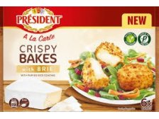 Výrobek sýrový CRISPY BAKES se sýrem brie a mozazzarellou pro tepelnou úpravu