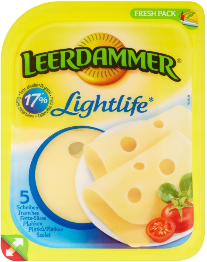 Sýr LEERDAMMER Lightlife plátky 100 g - Delikatesy, dárky Ostatní