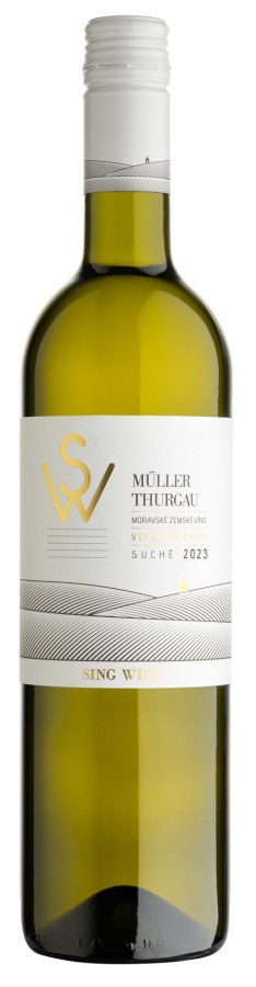 Víno Muller Thurgau 2023 MZV suché, č.š. 06-23 0,75 l alk.12,5% - Víno tiché Tiché Bílé