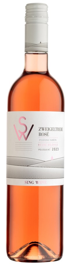 Víno Zweigeltrebe rosé 2023 PS polosuché, 0,75 l č.š.32-23 alk. 13% - Víno tiché Tiché Růžové