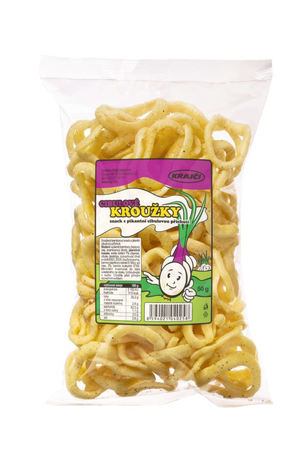Kroužky cibulové s pikantní cibulovou příchutí 45 g (P125) Kroužky cibulové s pikantní cibulovou příchutí 45 g (P125) - Delikatesy, dárky Delikatesy