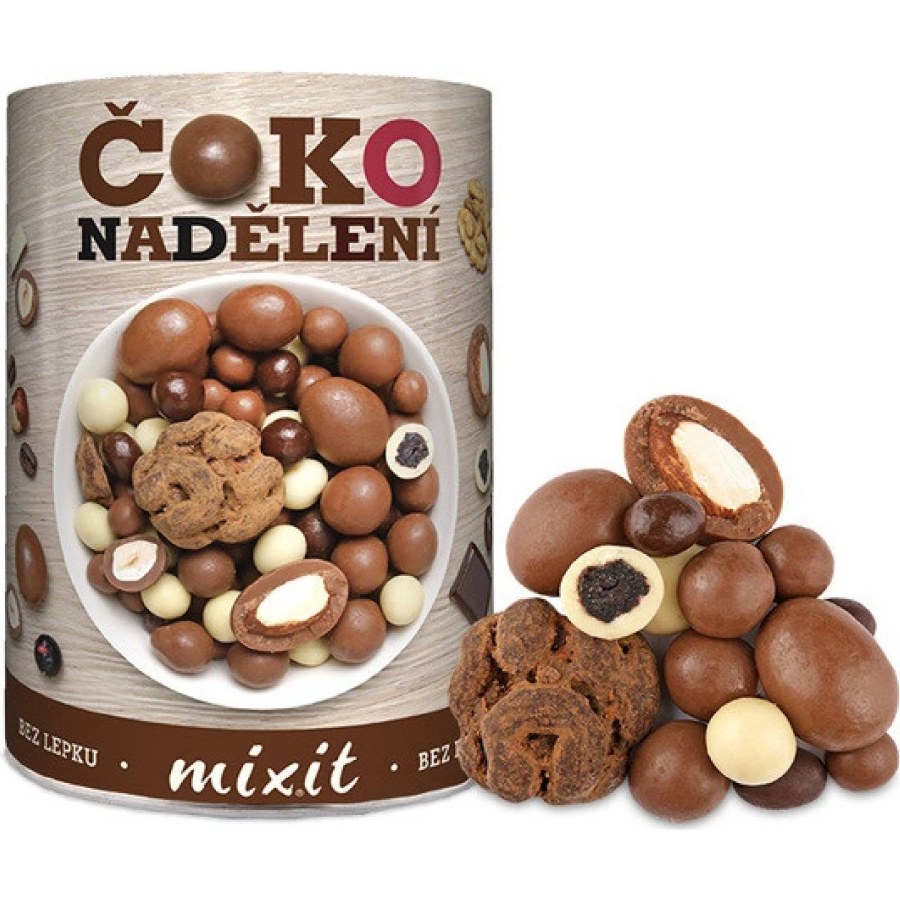 Směs dražé v čokoládě (ořechy, ovoce) čokoládové nadělení 450 g - Delikatesy, dárky Delikatesy