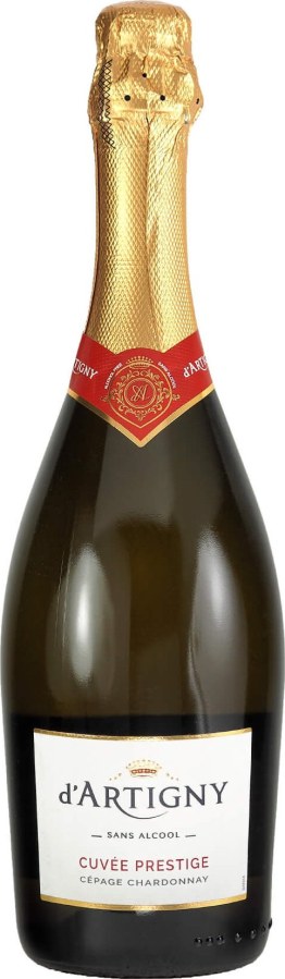 Víno šumivé nealkoholické D´Artigny Cuvée Prestige Brut 0,75 l - Nealkoholické víno, perlivé víno, sekt