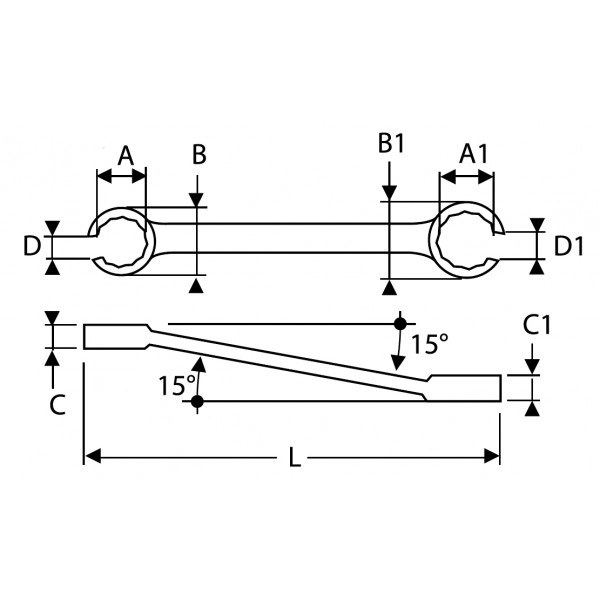 Klíč na převlečné matice 11 x 13 mm DIN 3118 - Nářadí ruční a elektrické, měřidla Nářadí ruční Klíče montážní
