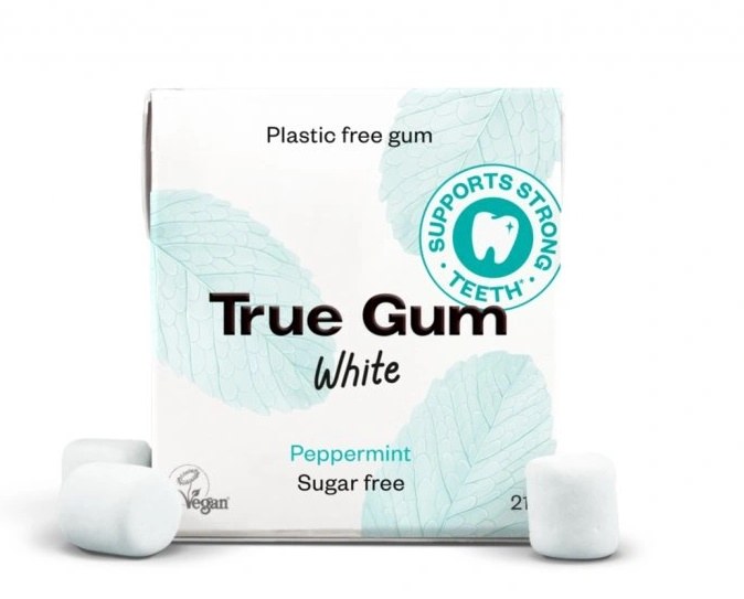 Žvýkačka bez cukru a plastů True Gum PEPPERMINT 21 g - Delikatesy, dárky Delikatesy