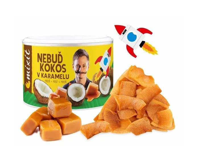 Chipsy kokosové pražené v karamelu 100 g - Delikatesy, dárky Delikatesy