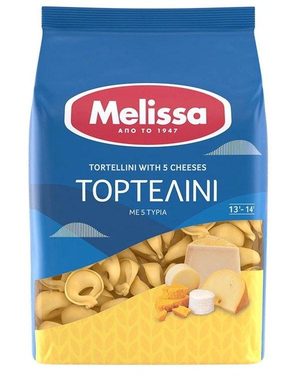 Těstoviny řecké tortellini s pěti druhy sýra 250 g MELLISA - Delikatesy, dárky Delikatesy