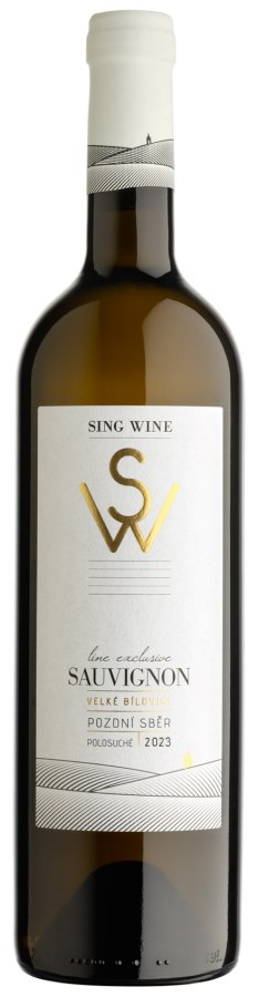 Víno Sauvignon 2023 PS polosuché, 0,75 l č. š. 1323 alk.12,0 % - Víno tiché Tiché Bílé