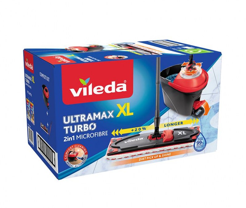 Souprava uklízecí Vileda Ultramax XL TURBO mop na podlahy + vedro - Pomůcky ochranné a úklidové Pomůcky úklidové Mopy a příslušenství