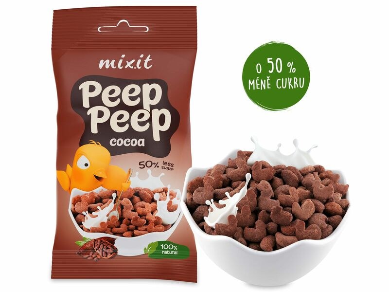 Cereálie Peep Peep - kakao 25 g (do kapsy) MIXIT - Delikatesy, dárky Delikatesy