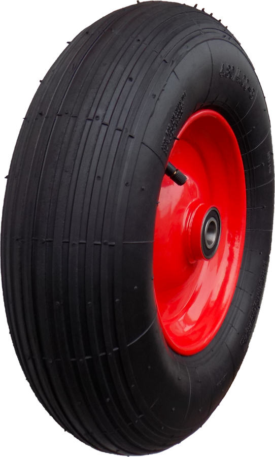 Kolo nafukovací, kovový disk, 400 mm, kulové ložisko 20x75 200 kg Kolo nafukovací, kovový disk, 400 mm, kulové ložisko 20x75 200 kg - Žebříky, manipul.technika, kolečka Kolečka, kluzáky Kolečka pojezdová
